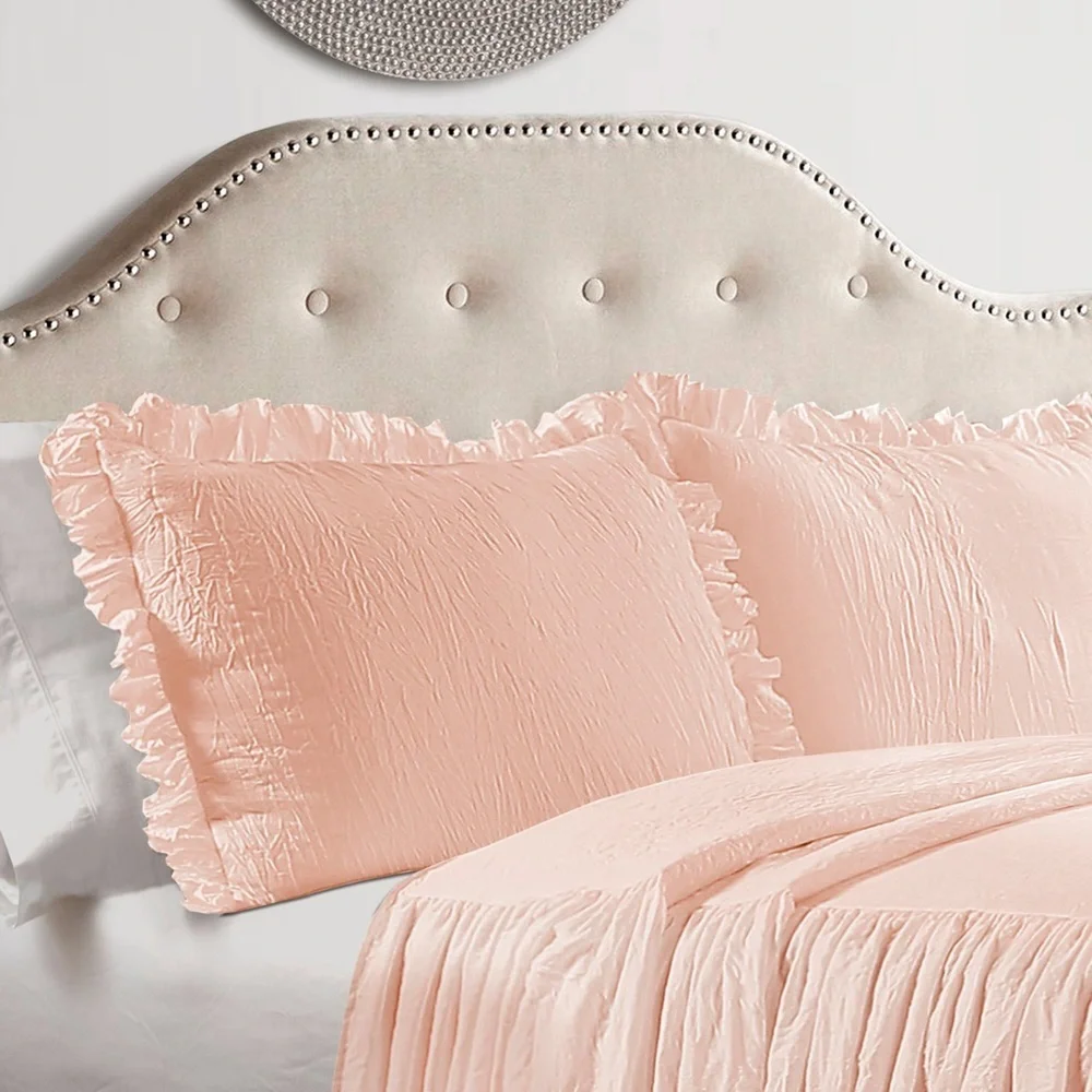Lush Décor Ruffle 3-Piece Full Bedspread Set in Blush - Picture 2 of 3